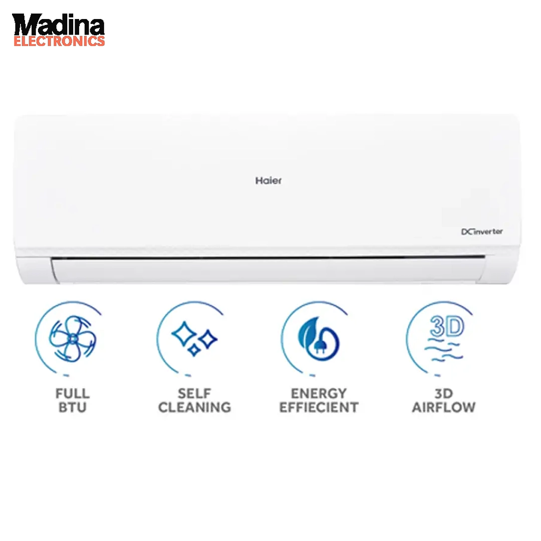 HAIER Air Conditioner Inverter Heat & Cool Split 1 TON 12HFCS WHITE
