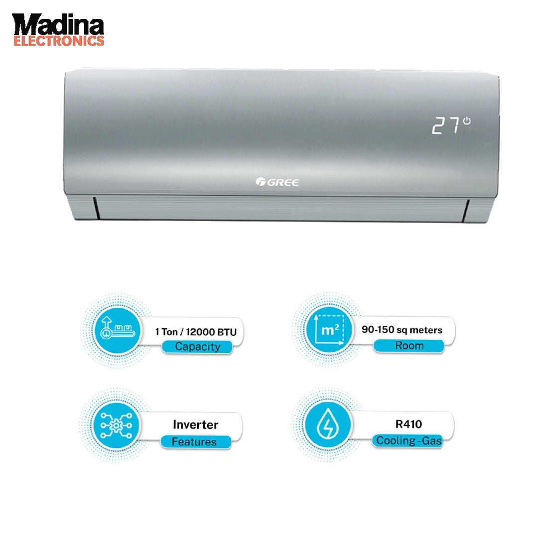 GREE Air Conditioner Inverter Heat & Cool Split 1 TON 12PITH11 GRAY