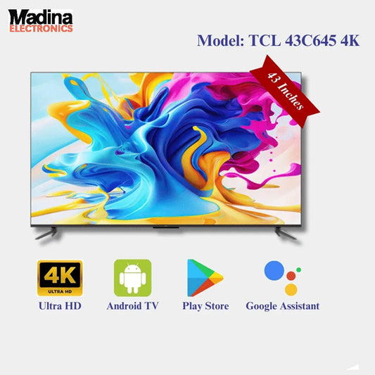 TCL LED TV 43 Inch 4K QLED Android 43C645