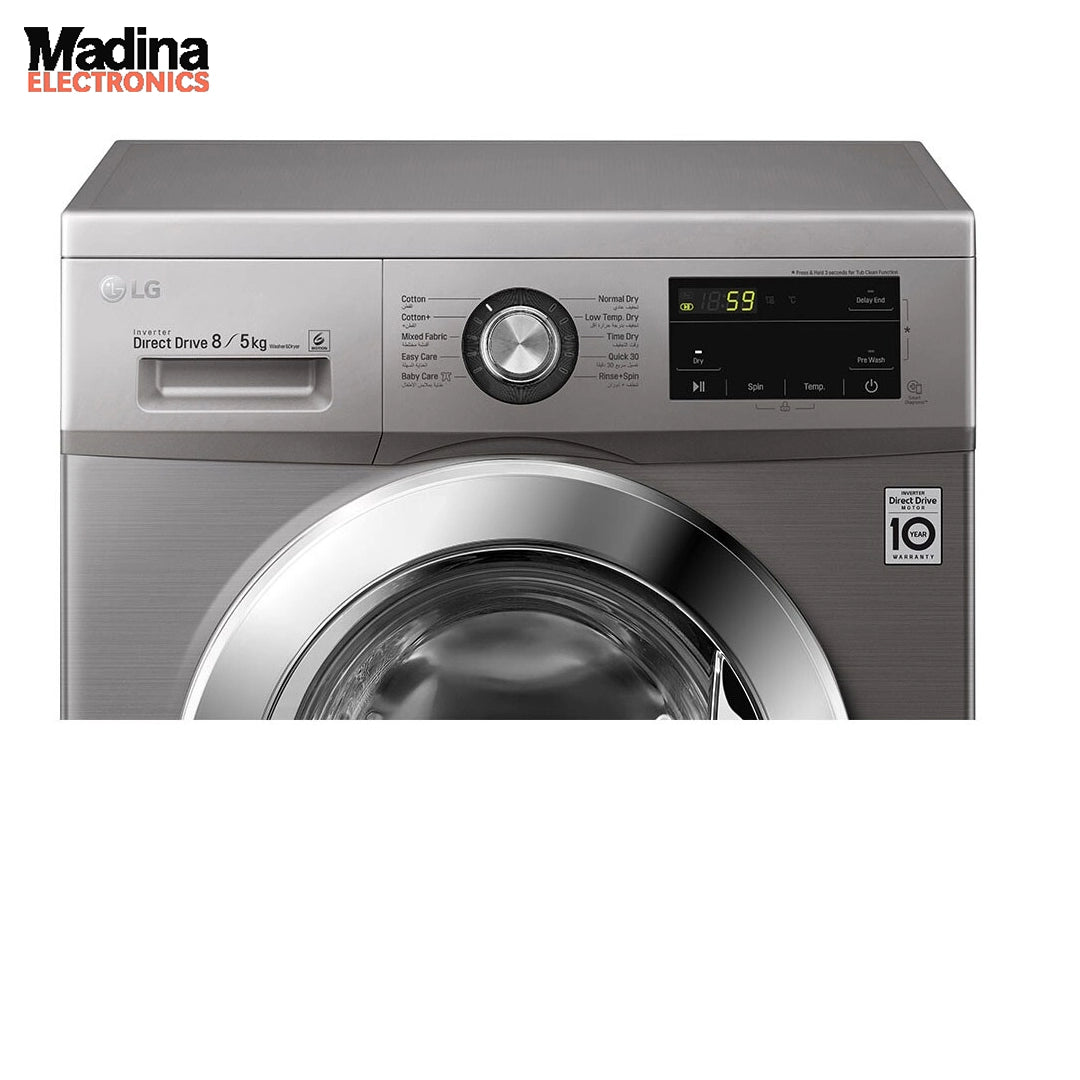 LG Front Load Machine Inverter 8 KG Washer 5 KG Dryer F4J3TMG5P