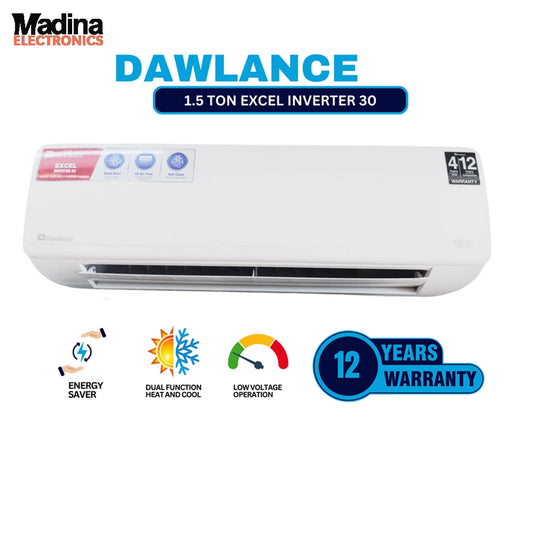 DAWLANCE Air Conditioner Inverter Heat & Cool Split 1.5 TON EXCEL 30